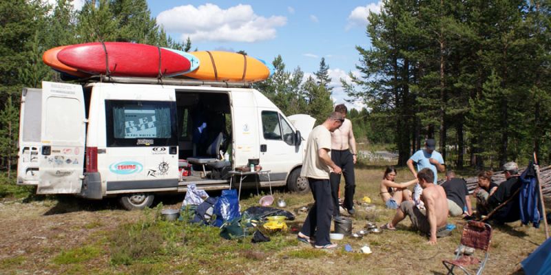 Ежегодный выезд в Норвегию, 2012г.Стоянка на Take out_е речки Grimsa
